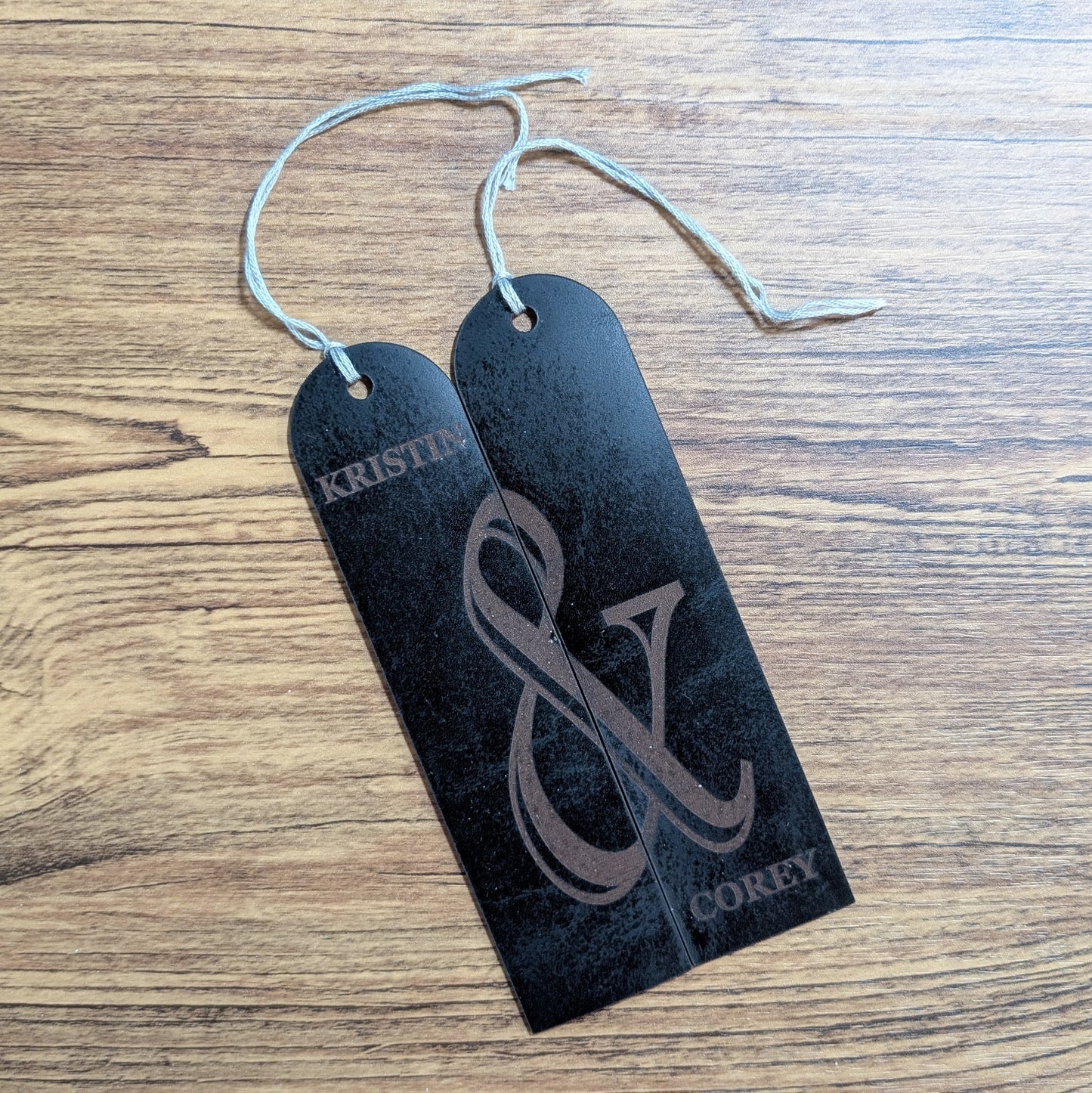 Personalized Leather Bookmark Set for Couples, Spouses or Reading Partners