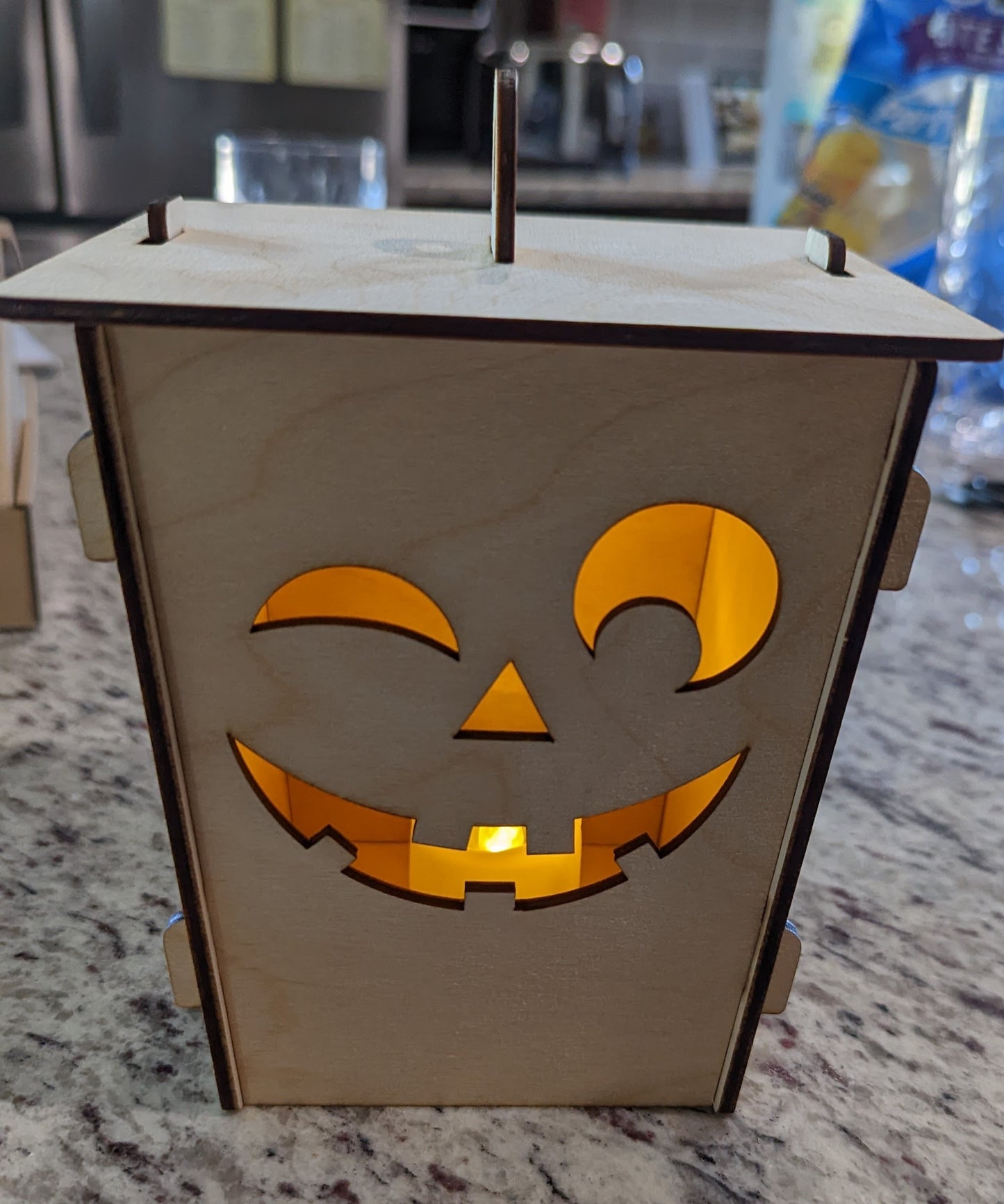 Halloween Tea Light Wooden Latern Decoration