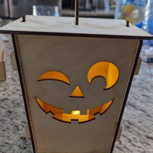 Halloween Tea Light Wooden Lantern Decoration